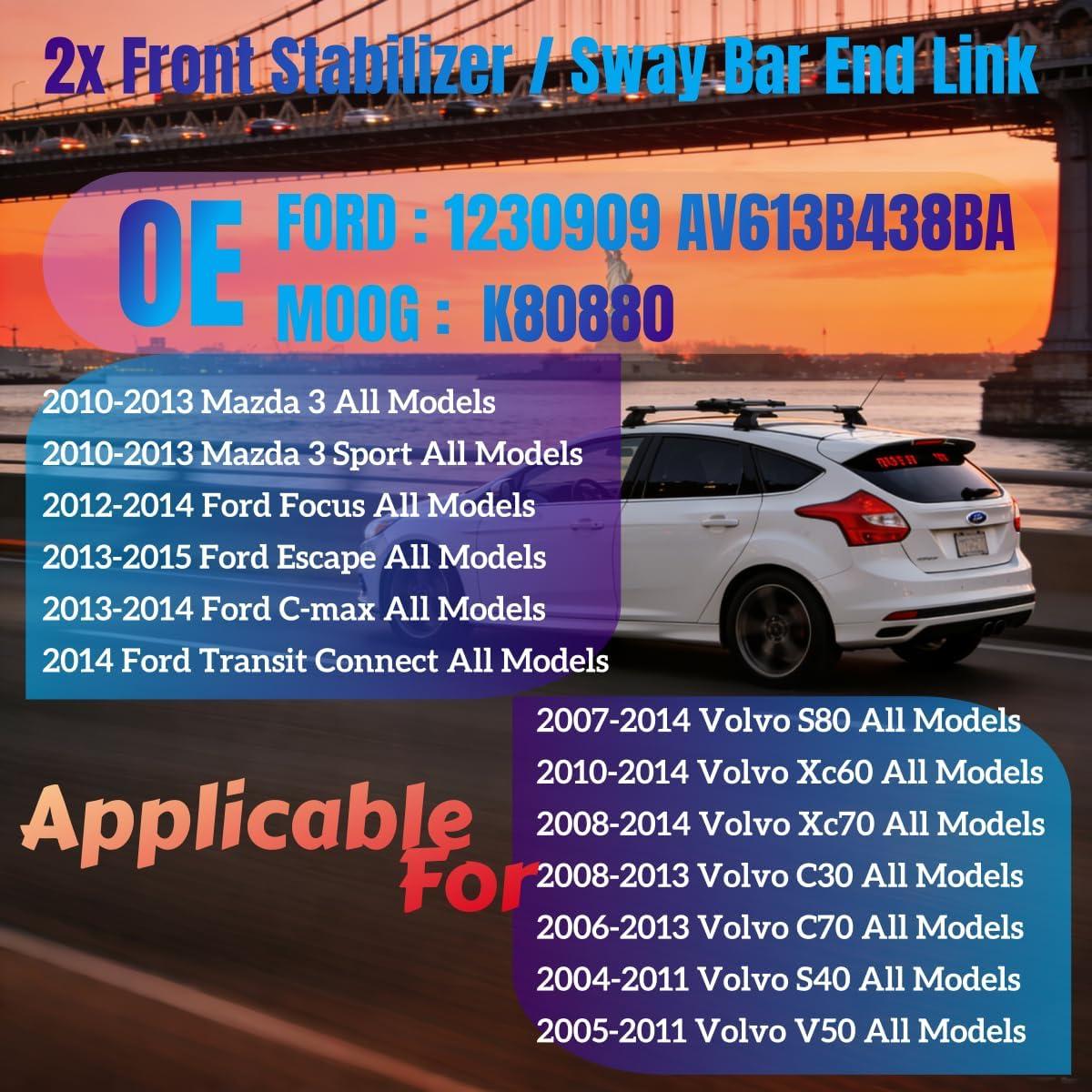 Kit de Enlace de Barra Estabilizadora XCPMC K80880 2 Pcs Delante