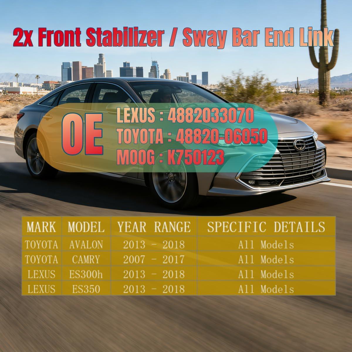 Enlace de Barra Estabilizadora Delantera XCPMC K750123 2 Pcs