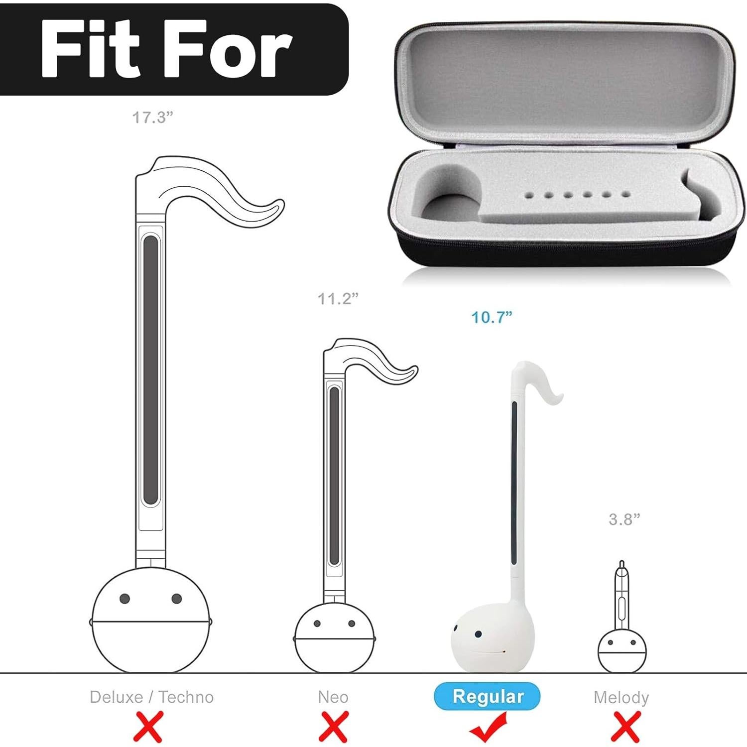 Funda para Otamatone Maywa Denki Negra 30.5x13x6.5 cm