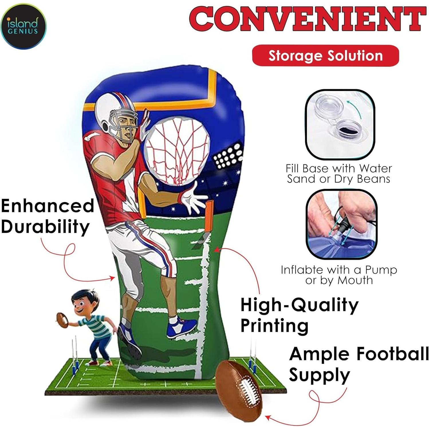 Juego Inflable de Fútbol Island Genius 152 cm para Niños