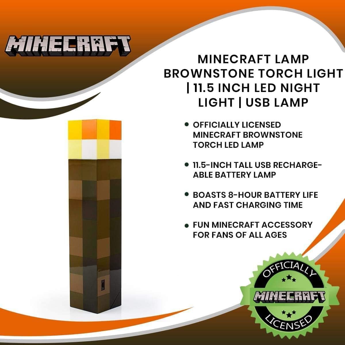 Lámpara de Torcha Minecraft Robe Factory 29.2 cm LED USB