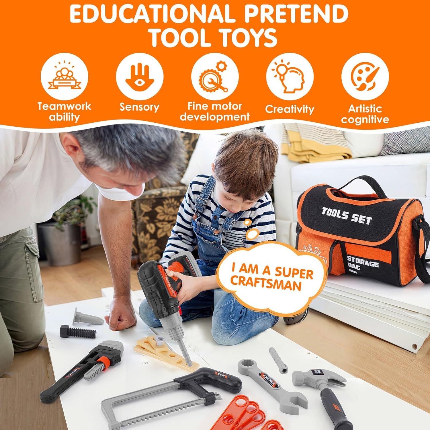 Juego de Herramientas para Niños Maysida 48 Piezas con Taladro