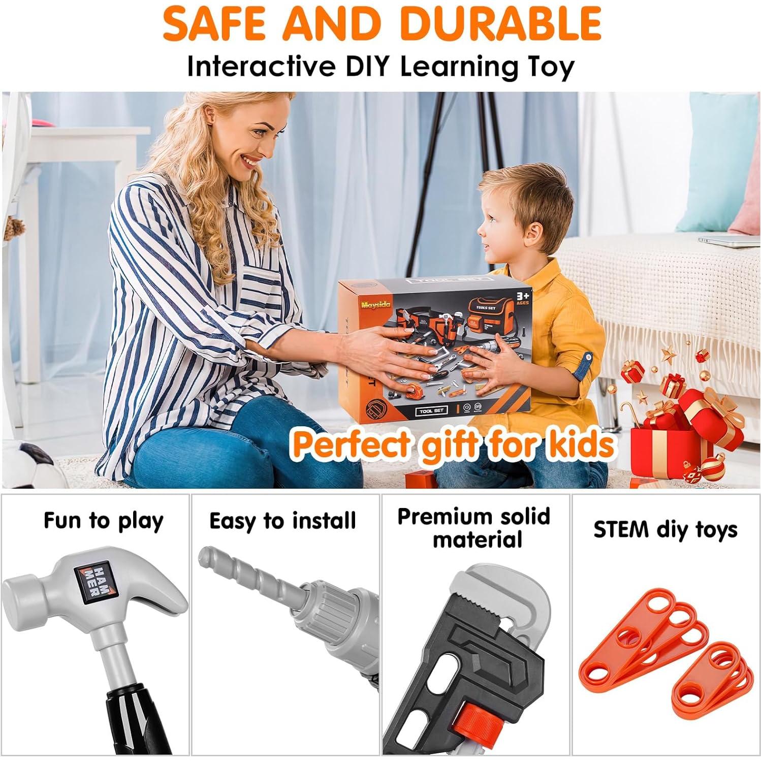 Juego de Herramientas para Niños Maysida 48 Piezas con Taladro