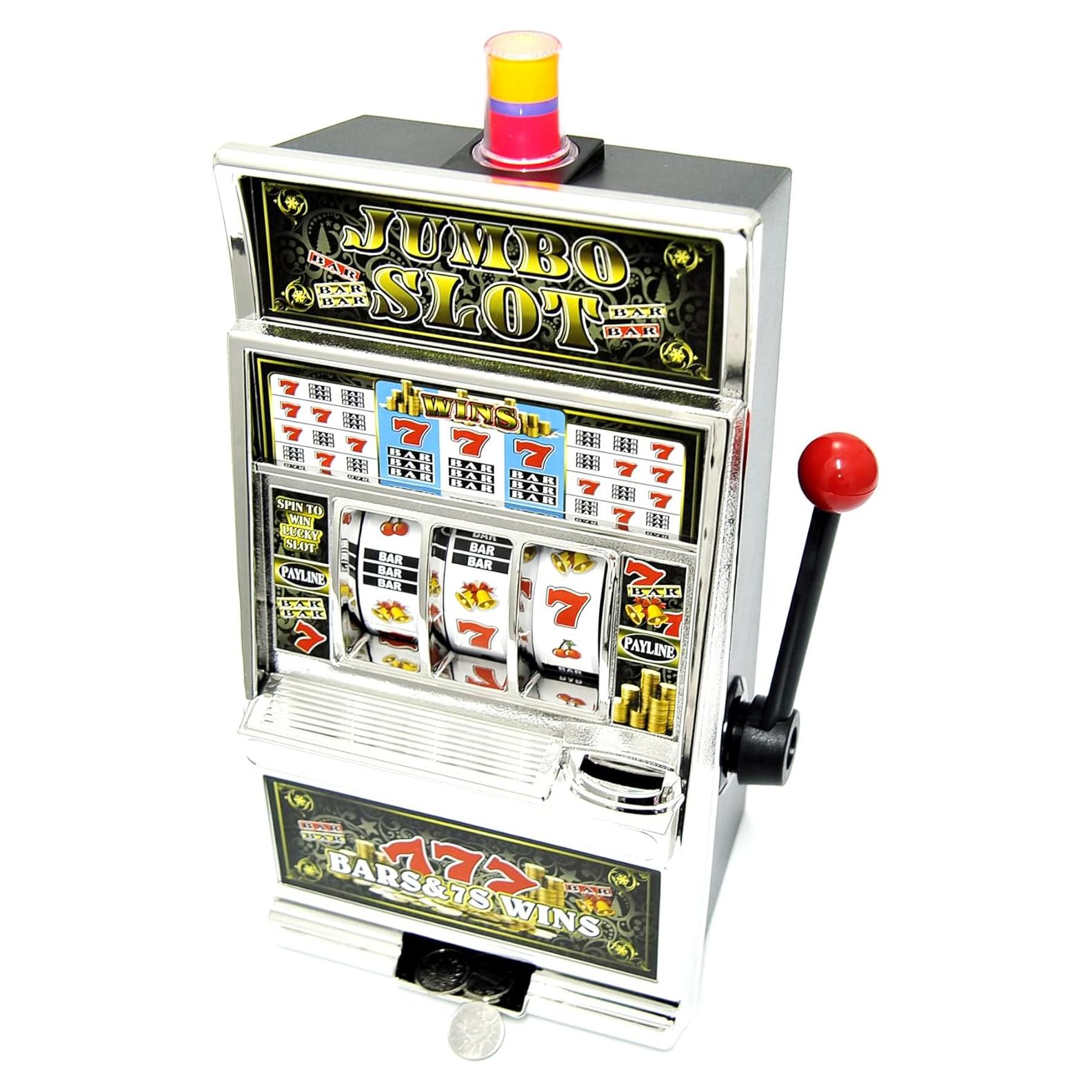 Hucha Máquina Tragamonedas PowerTRC Jumbo con Sonido y Luz