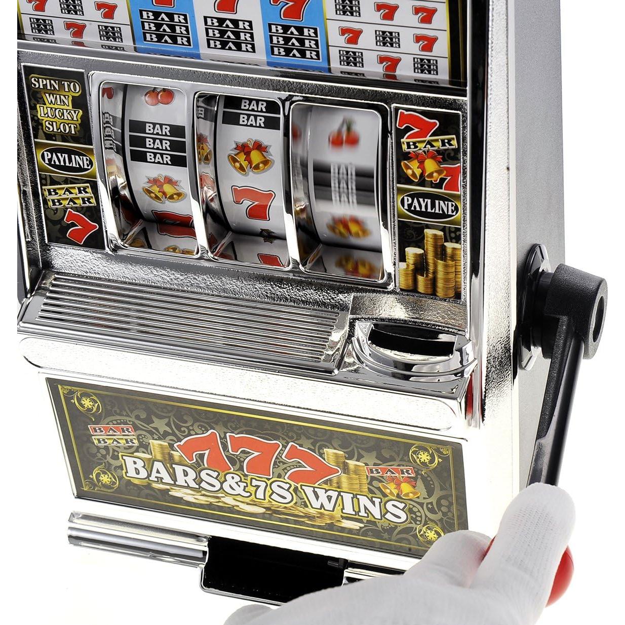 Hucha Máquina Tragamonedas PowerTRC Jumbo con Sonido y Luz