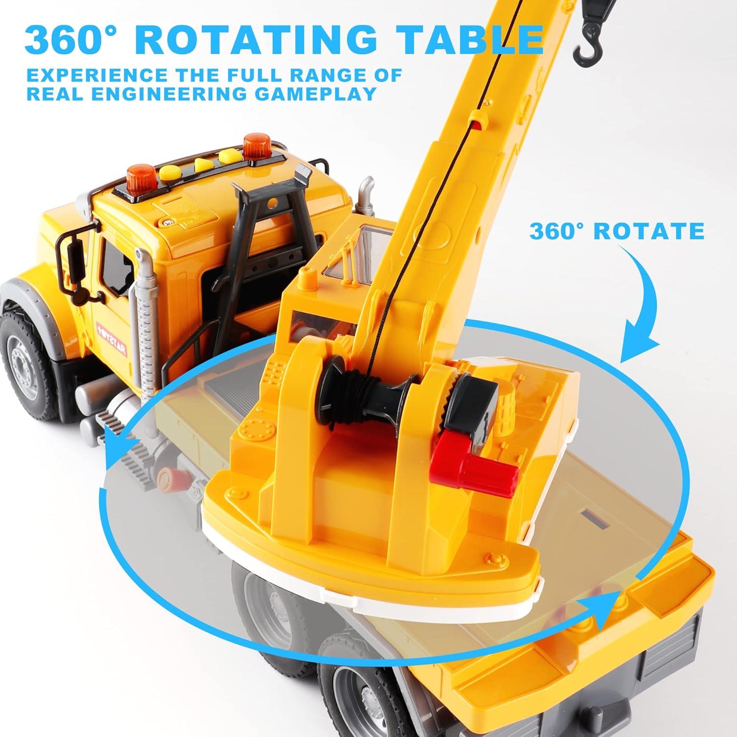 Camión Grúa de Juguete Dwi Dowellin con Luces y Sonidos