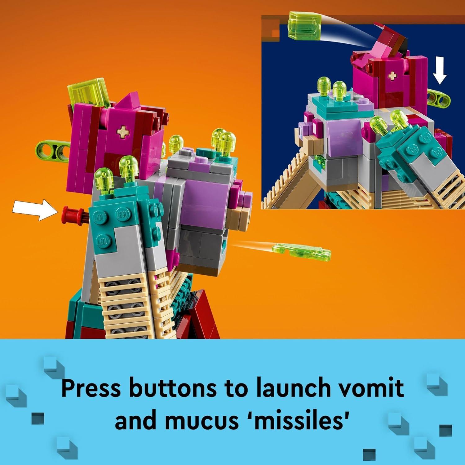 LEGO Minecraft Legends El Devorador Set Aventura 420 Piezas