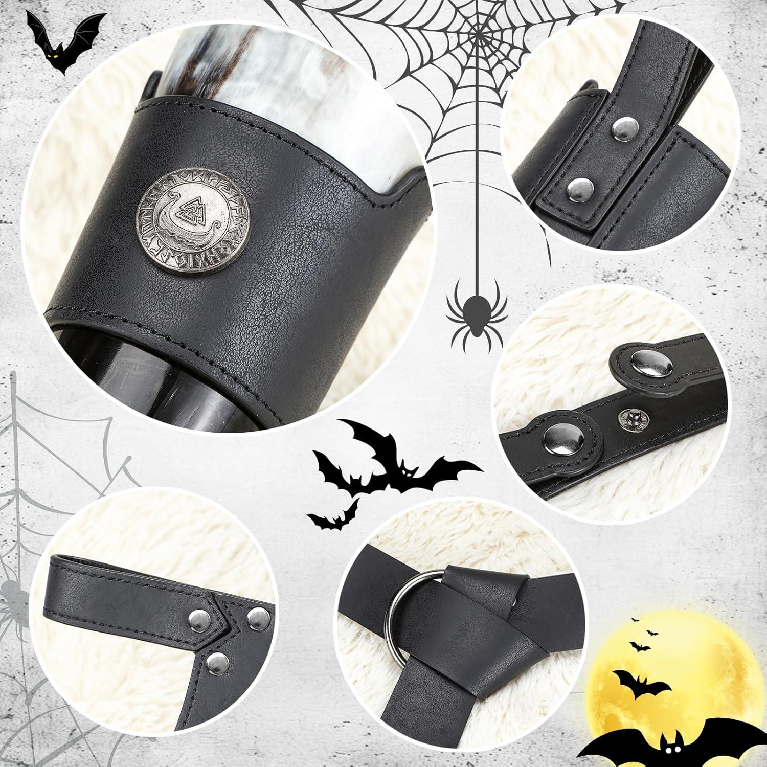 5 Piezas Accesorios Medievales para Cinturón Cosplay Vikingos