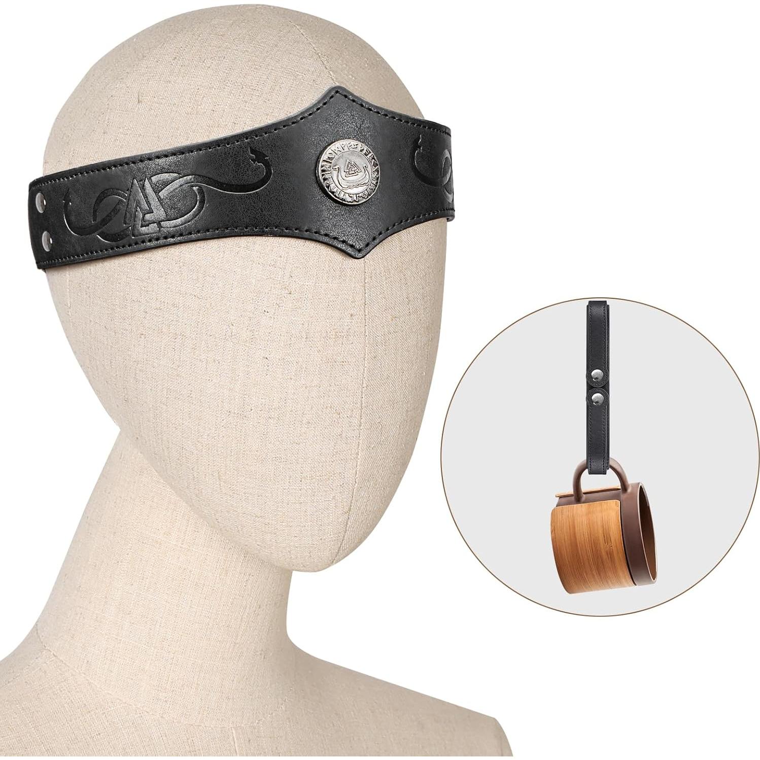 5 Piezas Accesorios Medievales para Cinturón Cosplay Vikingos