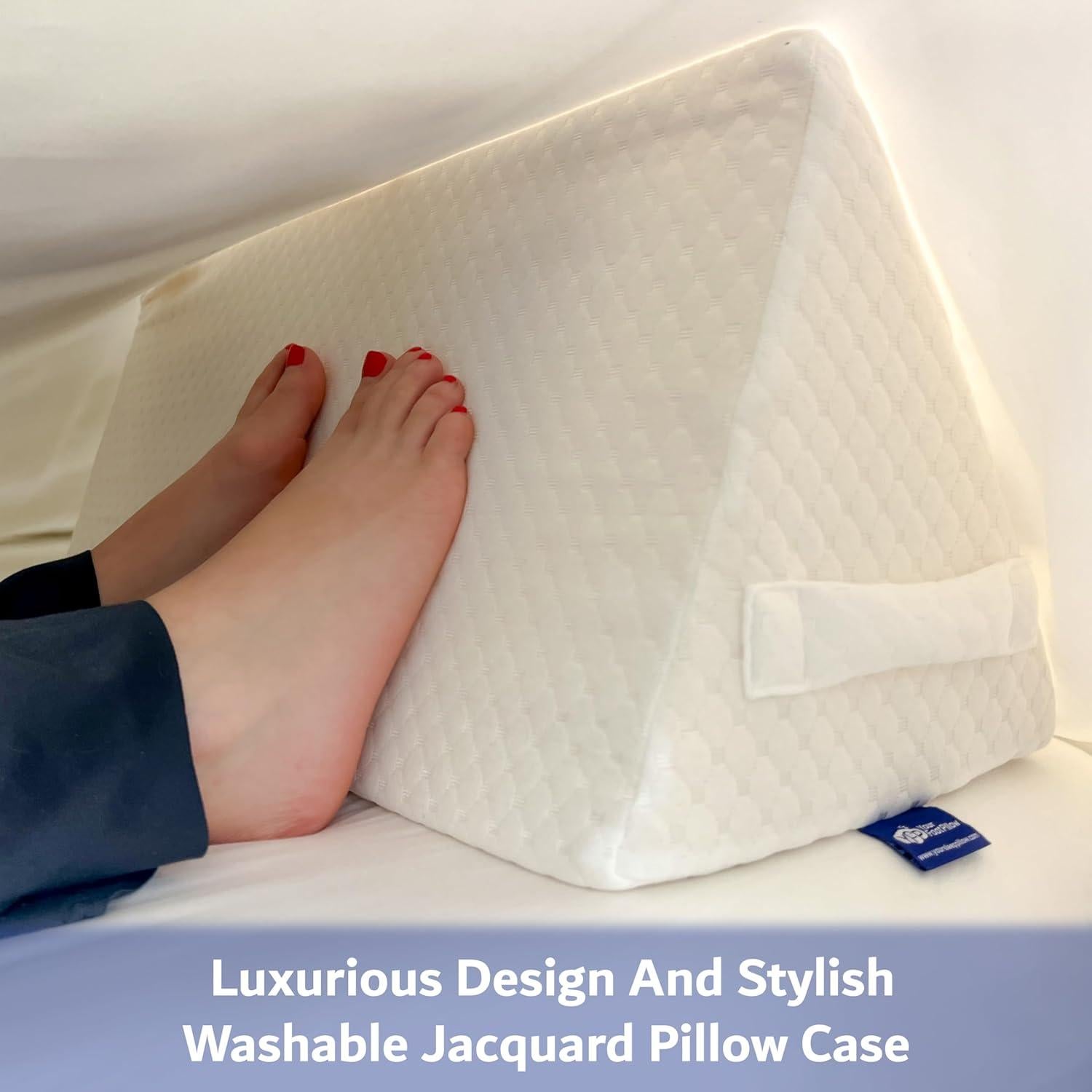 Almohada Triangular para Pies Genérica 28x66 cm Soporte Espalda