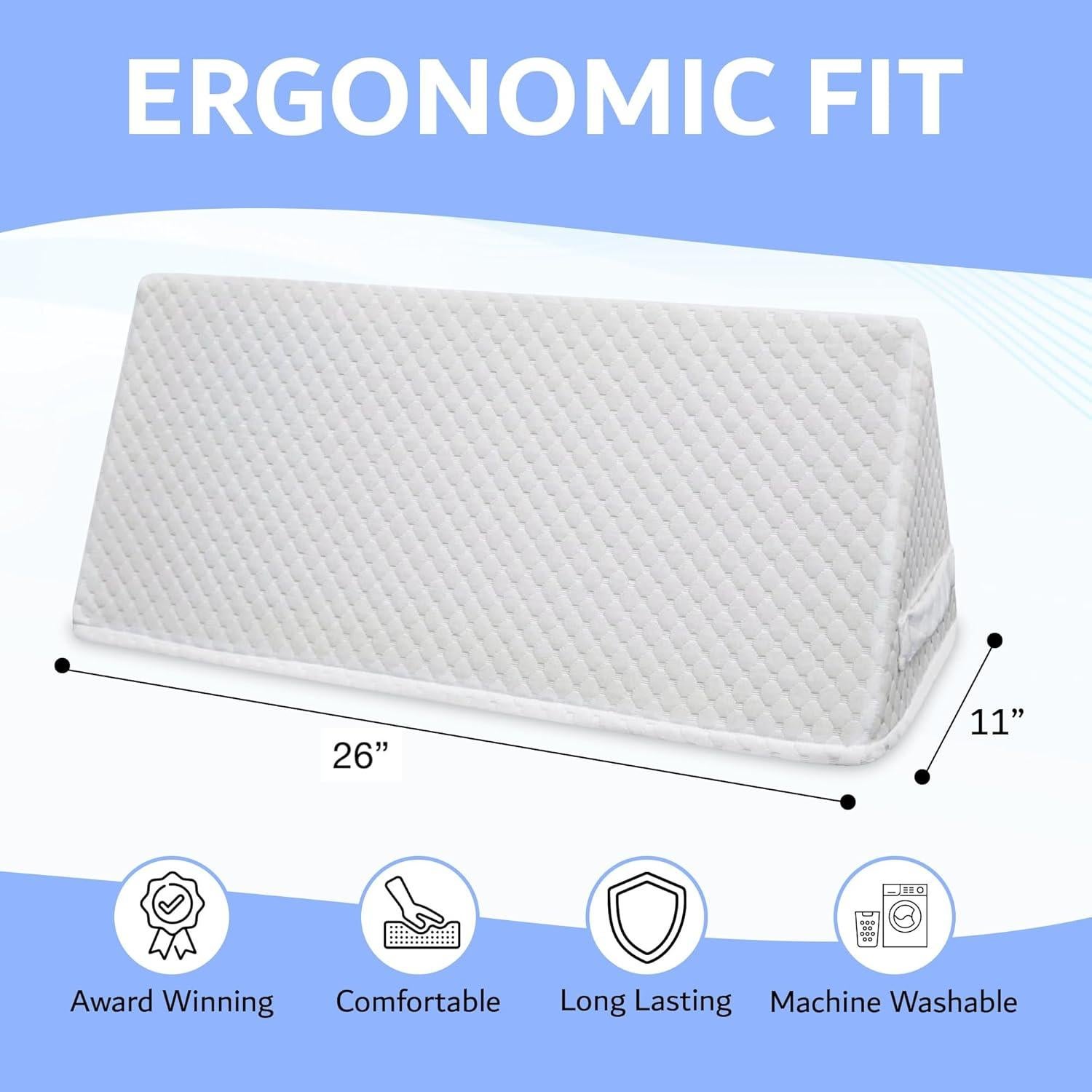 Almohada Triangular para Pies Genérica 28x66 cm Soporte Espalda