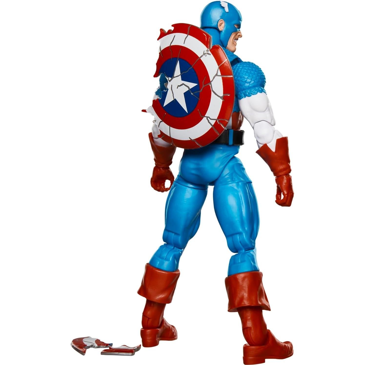 Legends Series Captain America, Avengers Retro Marvel Comics Secret Wars Collectible 6 Inch Action Figure with Shield