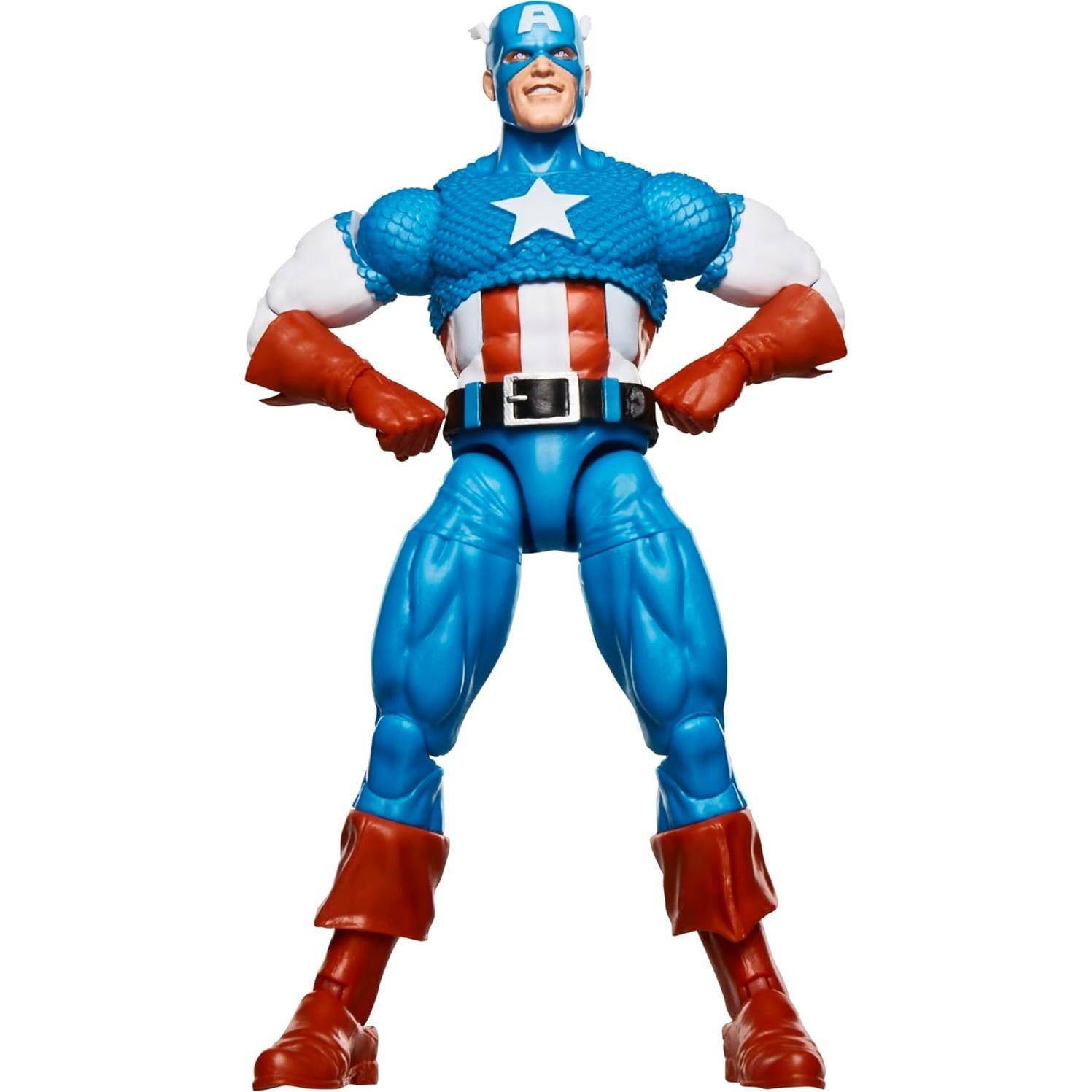 Legends Series Captain America, Avengers Retro Marvel Comics Secret Wars Collectible 6 Inch Action Figure with Shield