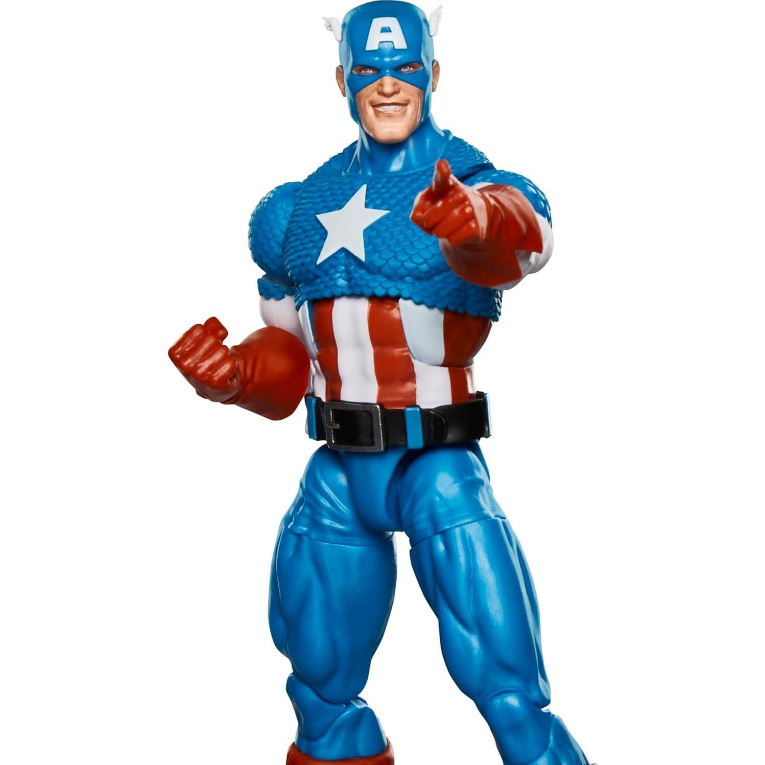 Legends Series Captain America, Avengers Retro Marvel Comics Secret Wars Collectible 6 Inch Action Figure with Shield