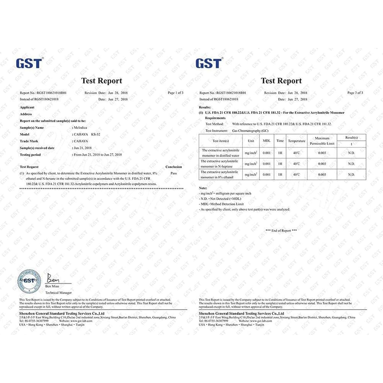 Melodica CAHAYA 32 Teclas Negro con Bolsa y Tubos