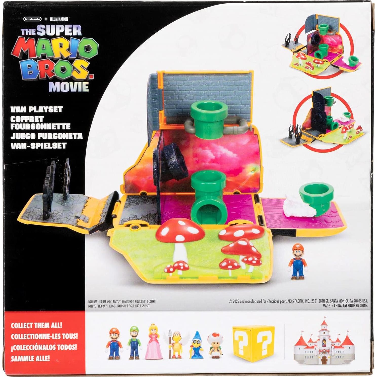 Furgoneta de fontanería Super Mario Bros + figura mini Mario