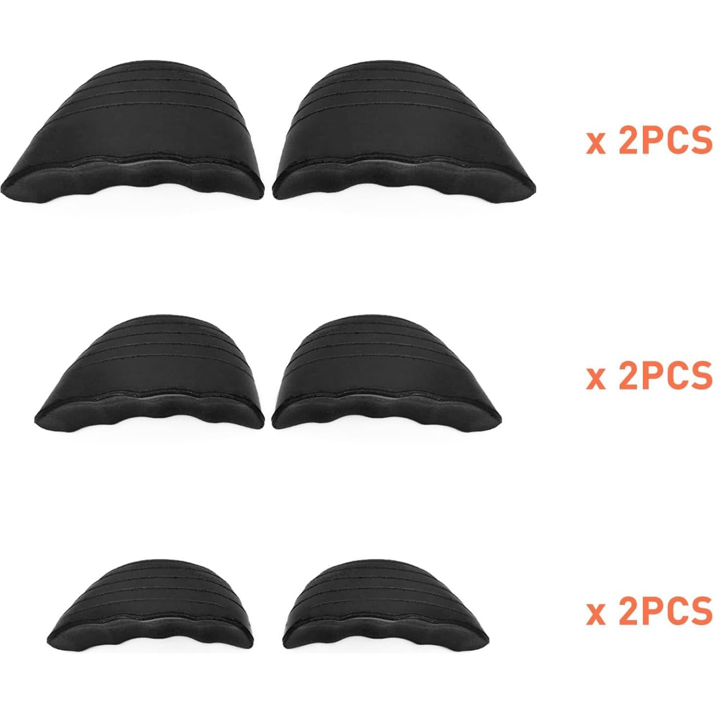 Rellenos para Zapatos UamGlsob - 3 Pares Ajustables Negros