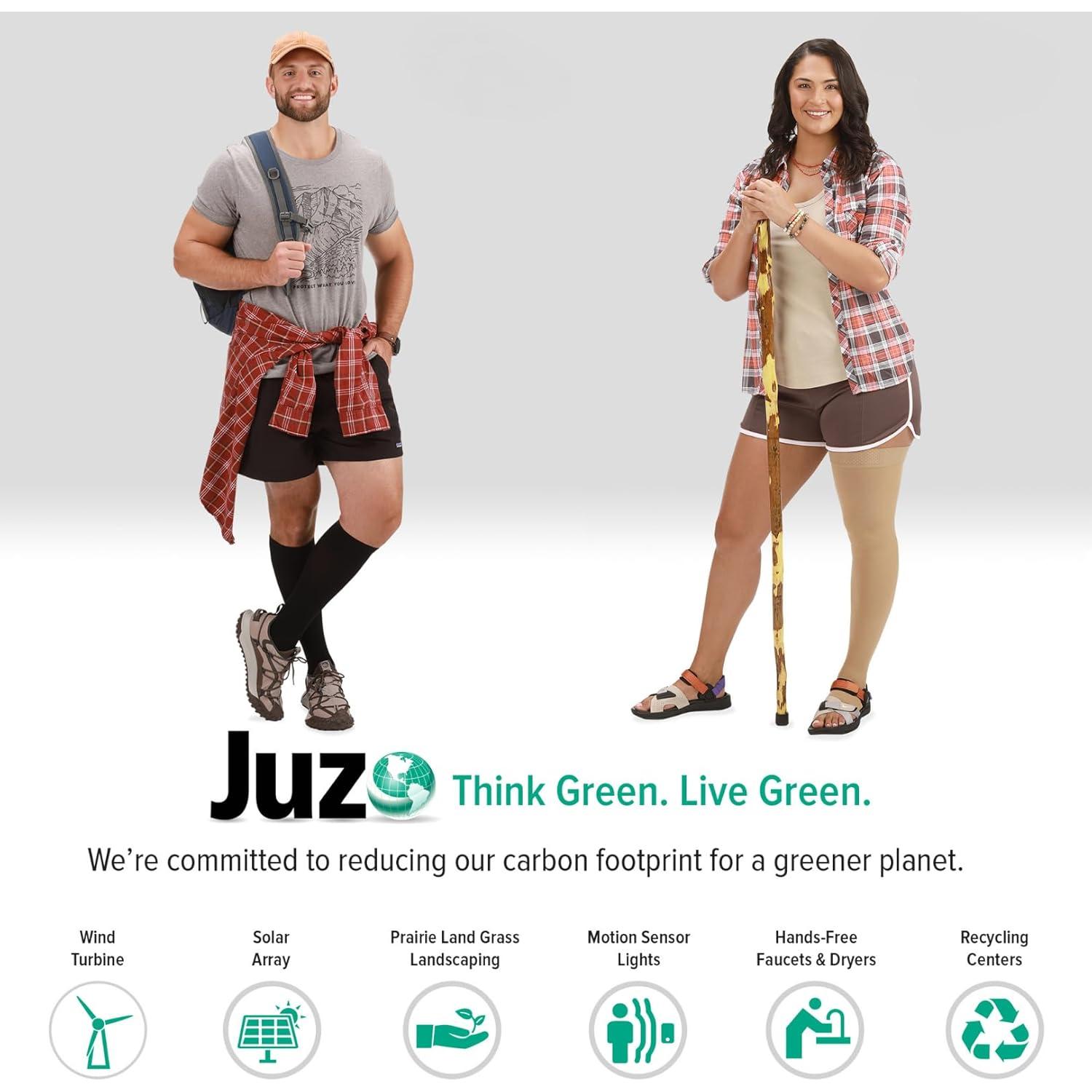 Juzo Dynamic Prosthetic Shrinker 20-30 mmHg Compression Stockings, Below Knee, Silicone Band, Beige | For Post-Amputation Limb Shaping, Edema, Prosthetic Fit, Skin Protection