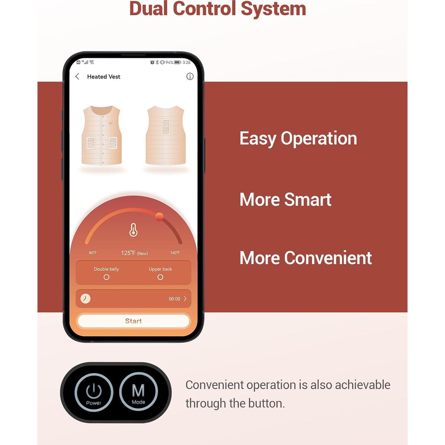 Chaleco Térmico Comfytemp para Hombres Grande Verde con Batería