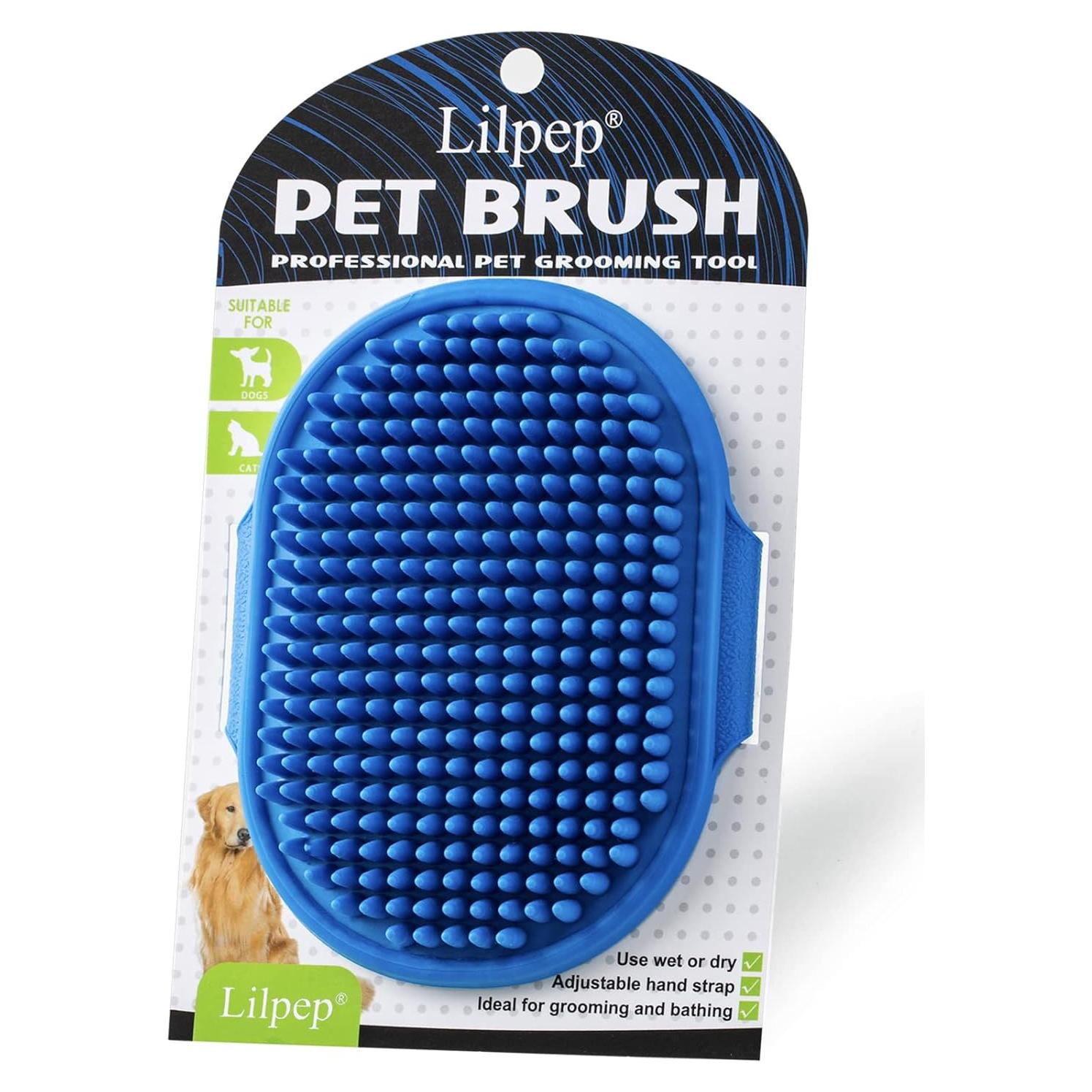 Cepillo de Aseo para Perros Lilpep Azul - Suave y Ergonómico