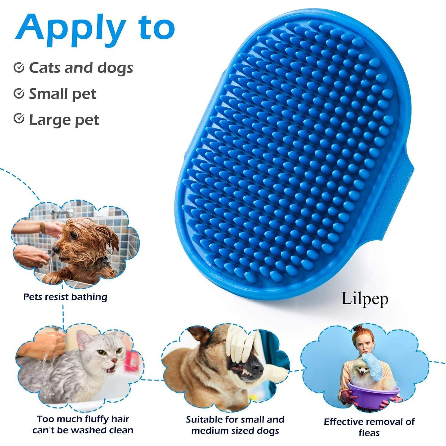 Cepillo de Aseo para Perros Lilpep Azul - Suave y Ergonómico