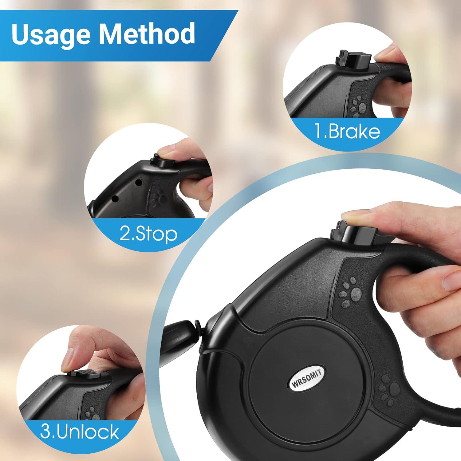 Correa de Perro Retráctil WRSOMIT 8m Resistente hasta 45kg