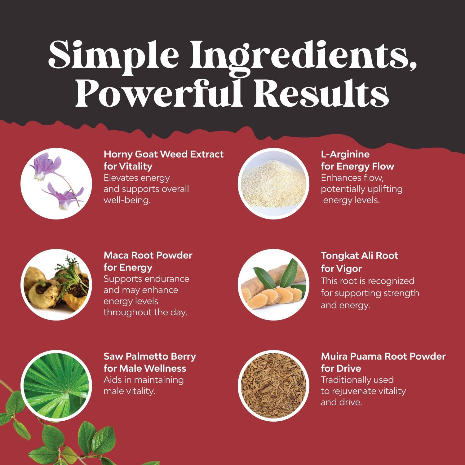 Suplemento Masculino Hierba de Cabra Excitada Natures Craft 60 Cápsulas