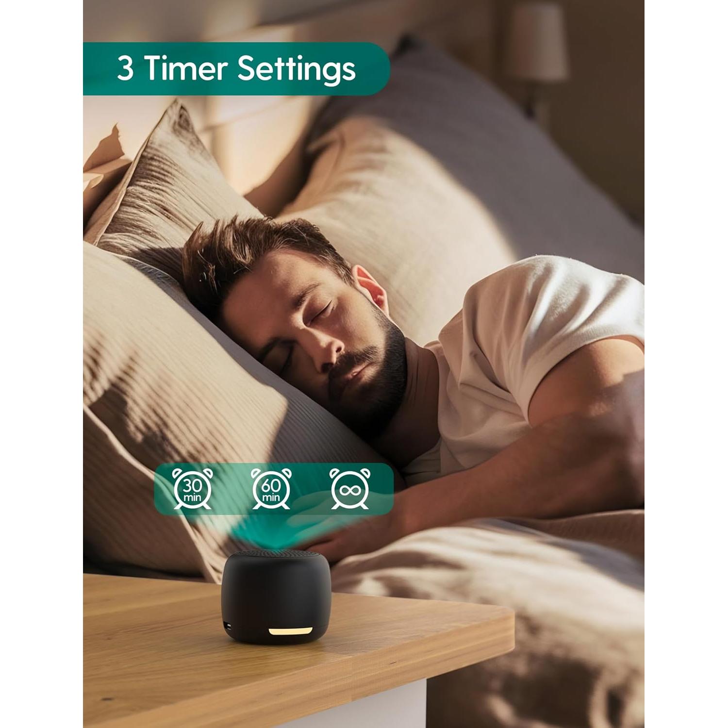 Máquina de Sonido Babelio DB17, Mini Portátil con Luz Nocturna