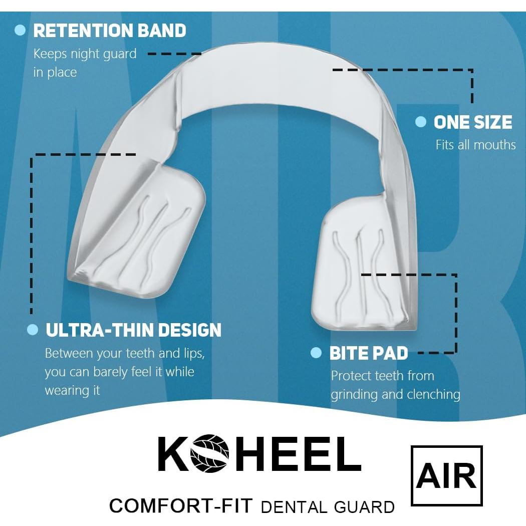 Protector Bucal KOHEEL AIR Ultra Delgado para Bruxismo - 10 Unidades