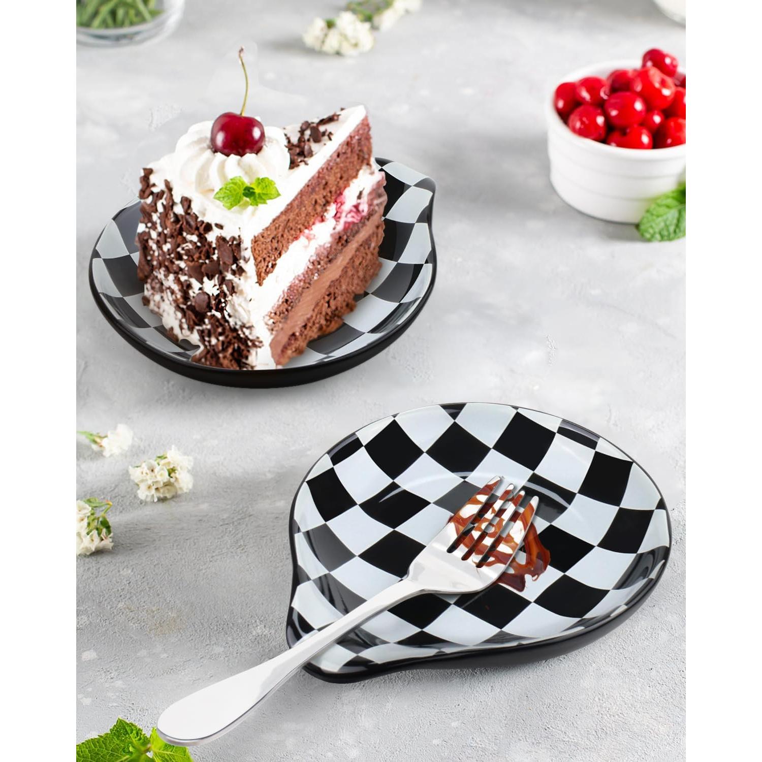 Soporte para Cucharas de Cerámica VanlonPro Cuadro Blanco y Negro