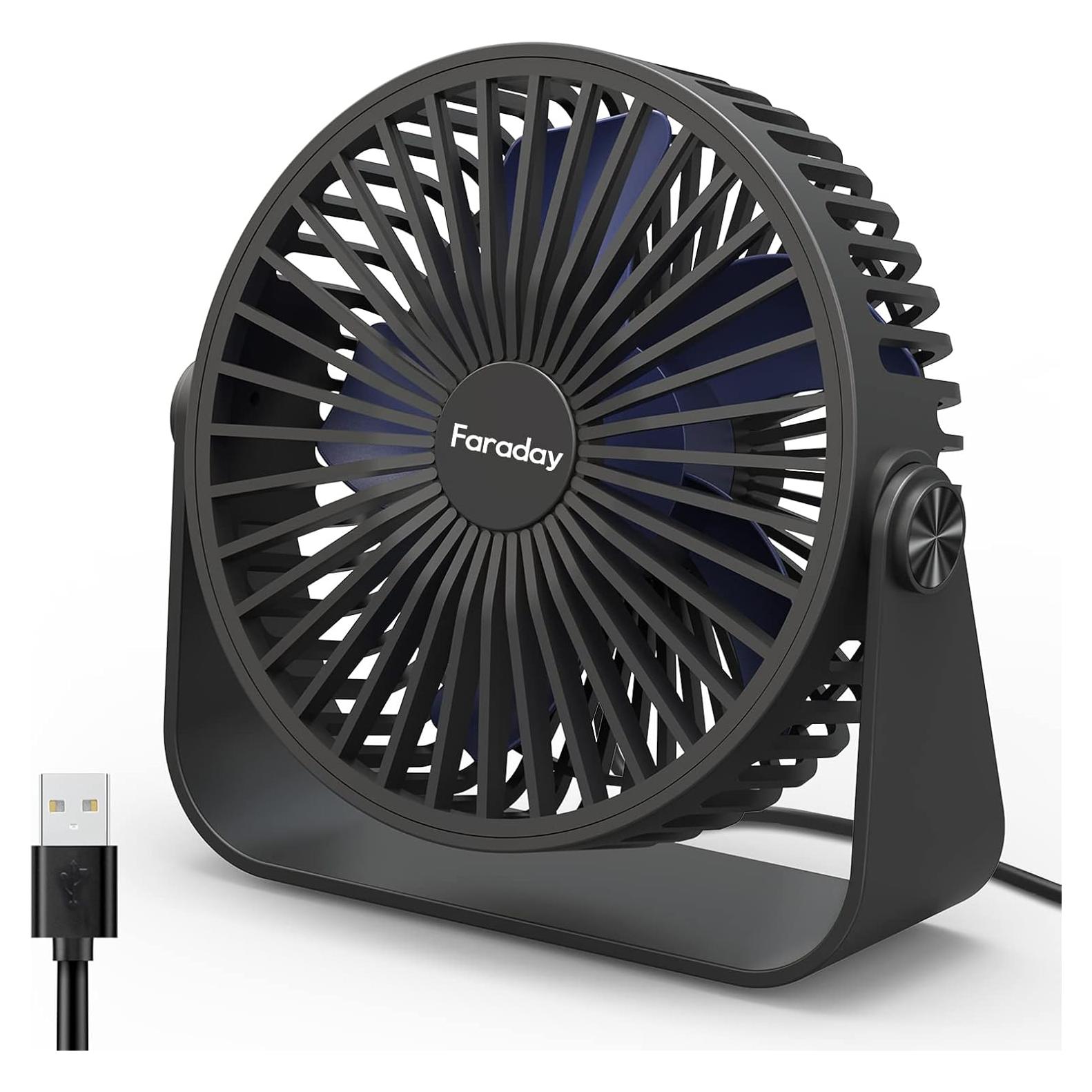 Ventilador de Escritorio USB FARADAY FD03 10W 3 Velocidades