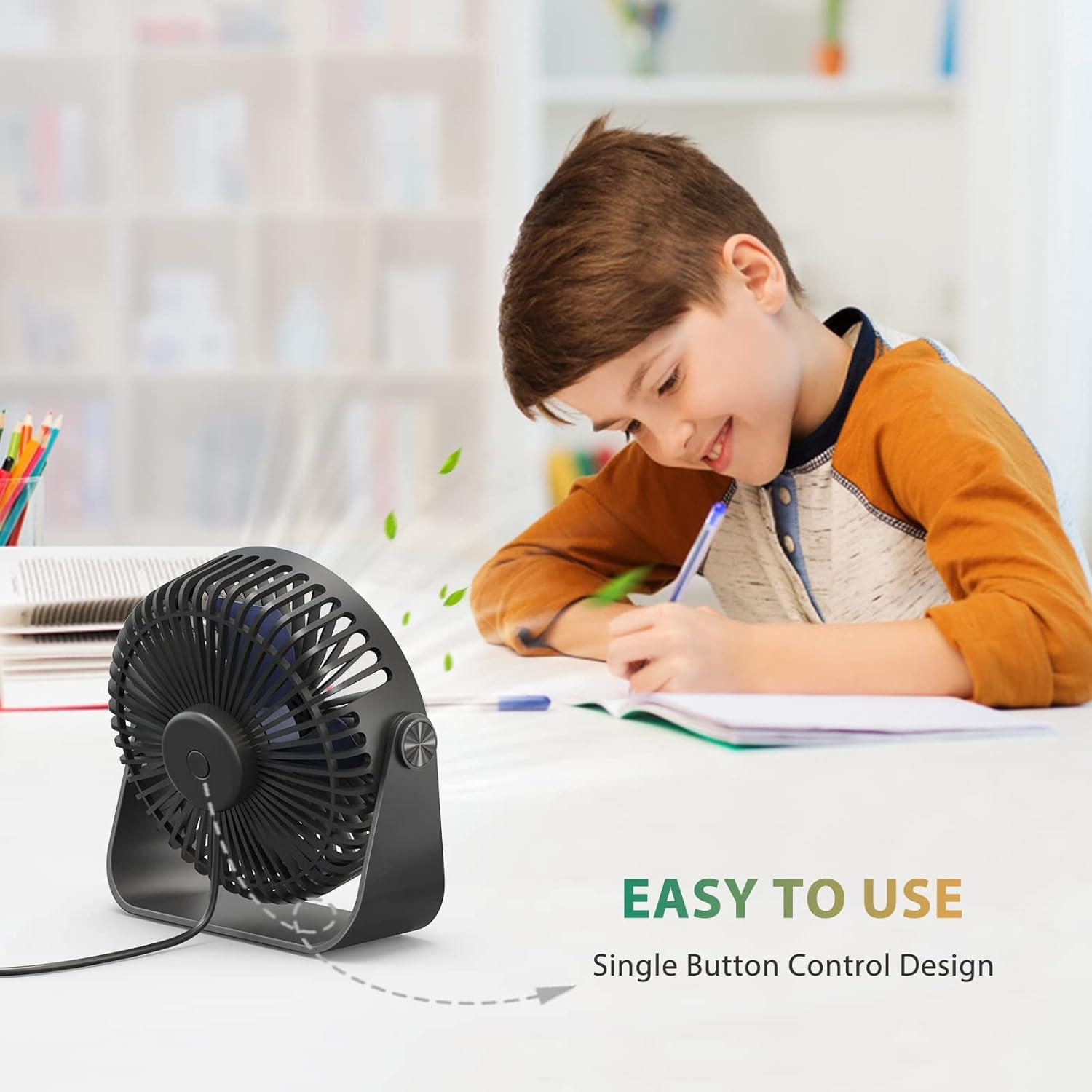 Ventilador de Escritorio USB FARADAY FD03 10W 3 Velocidades