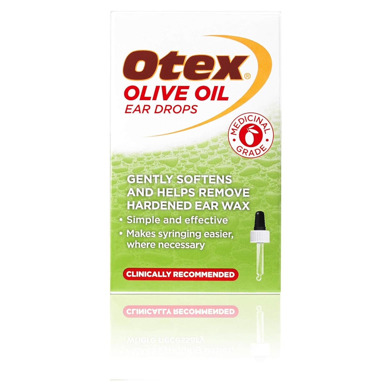 Olive Oil Ear Drops for Natural, Gentle Removal of Excessive, Hardened Ear Wax. Bottle with Dropper Applicator, 10 ml (Pack of 1)