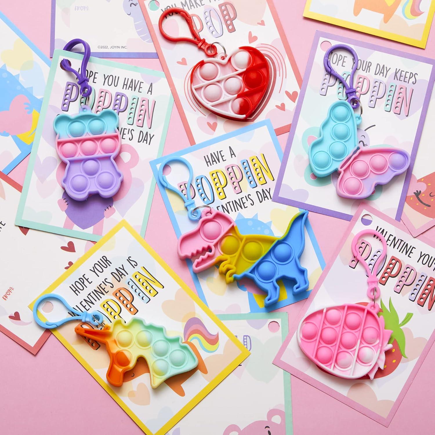 JOYIN 12 Juguetes Llave Pop Fidget Antiestrés Multicolor