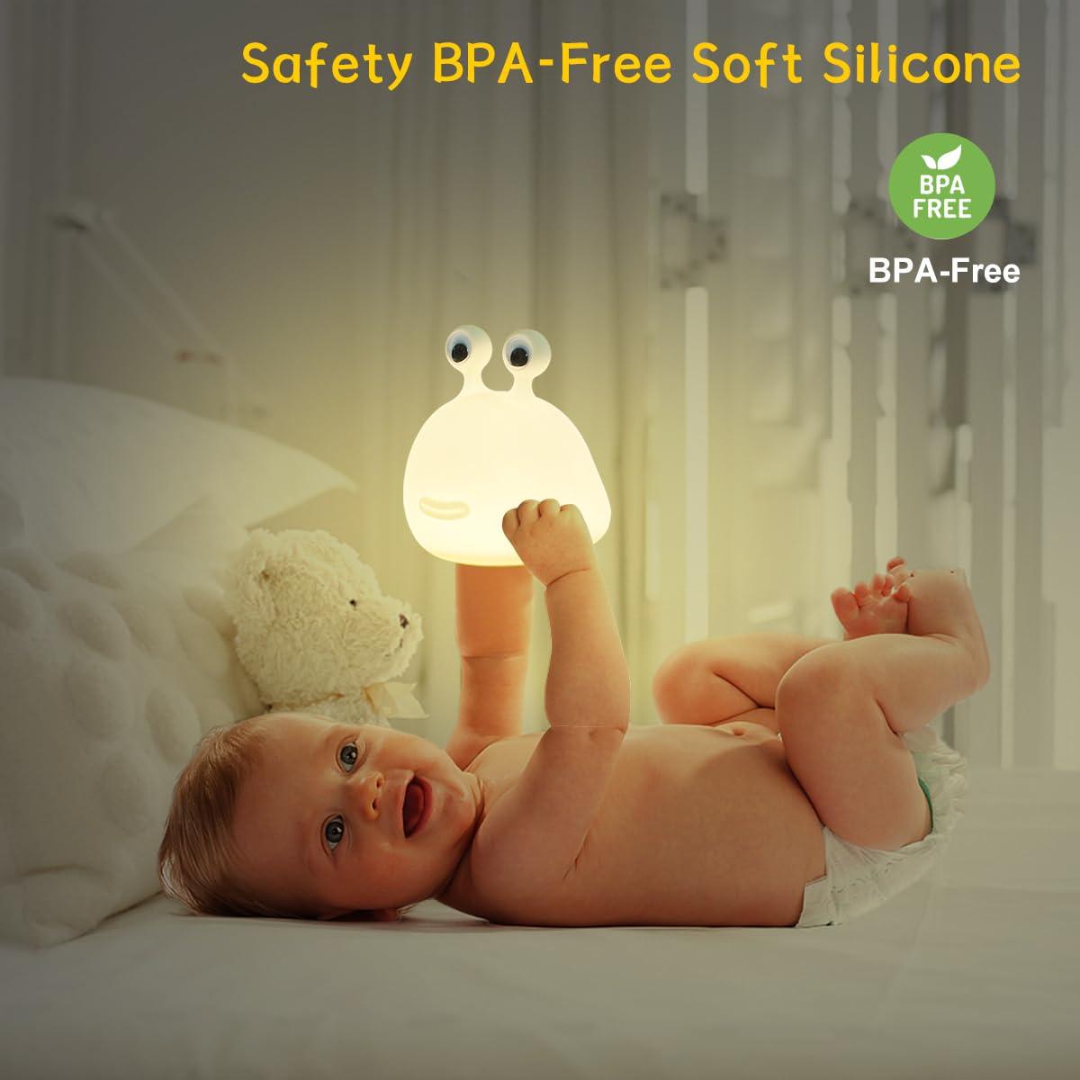 Luz Nocturna LEDHOLYT Babosa Silicona Recargable 12.7cm