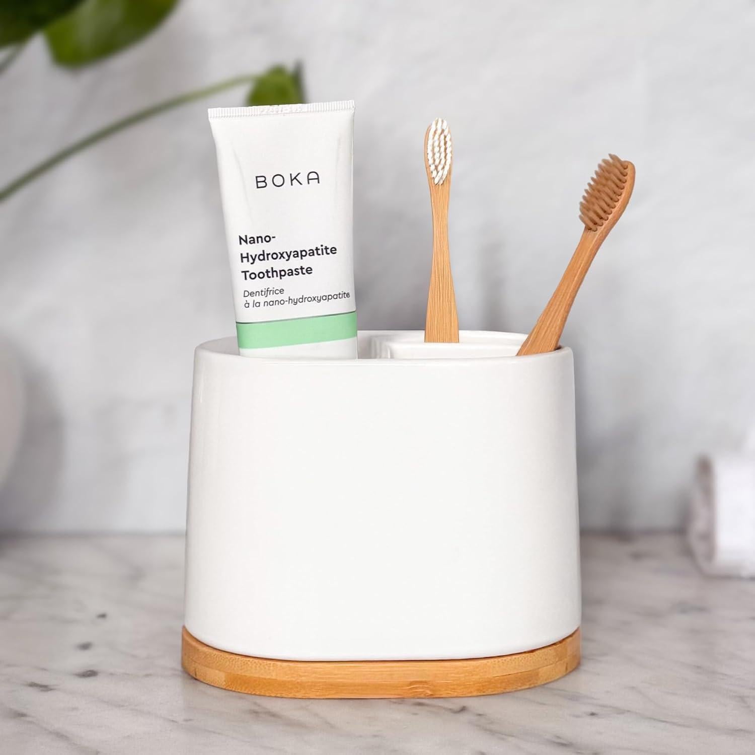 Soporte para Cepillos de Dientes DAILY RITMO Blanco 3 Compartimentos