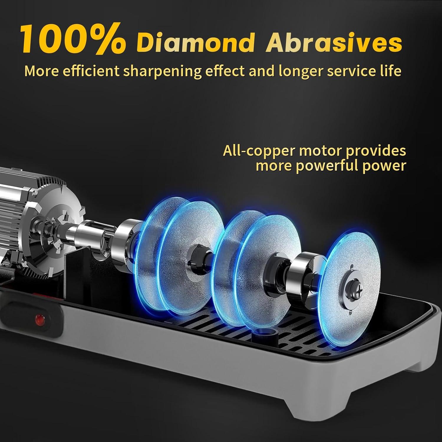 Afilador de cuchillos eléctrico Dskiley 3 etapas 1.09 kg