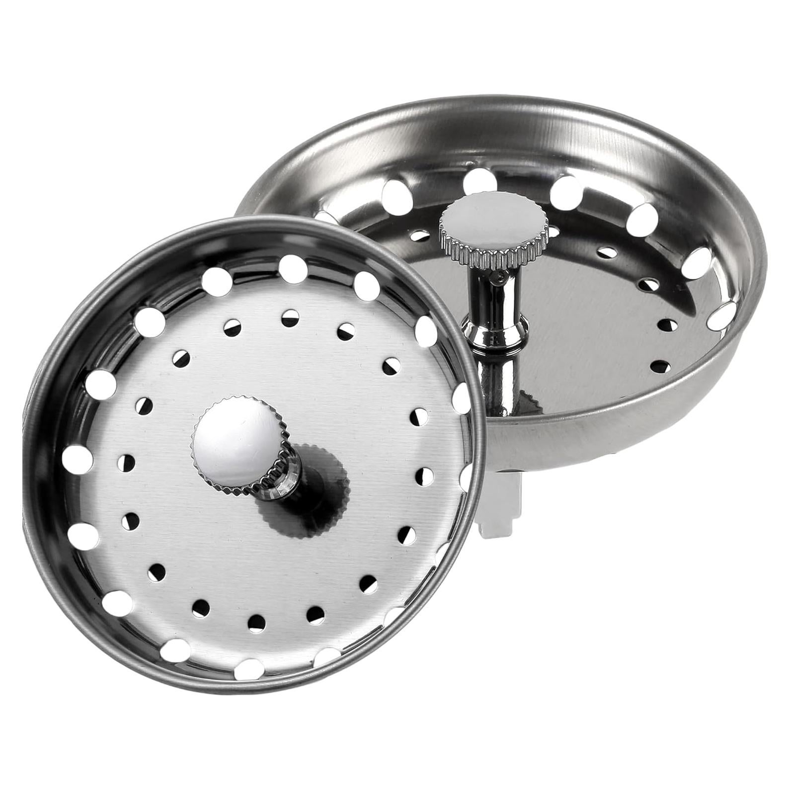 2 Pcs Sink Drain Strainer Sink Stopper Combo Basket Replacement for Kitchen 3-1/2 inch Drain, Sink Drain Strainer Kitchen Sink Stopper Kitchen Sink Strainer