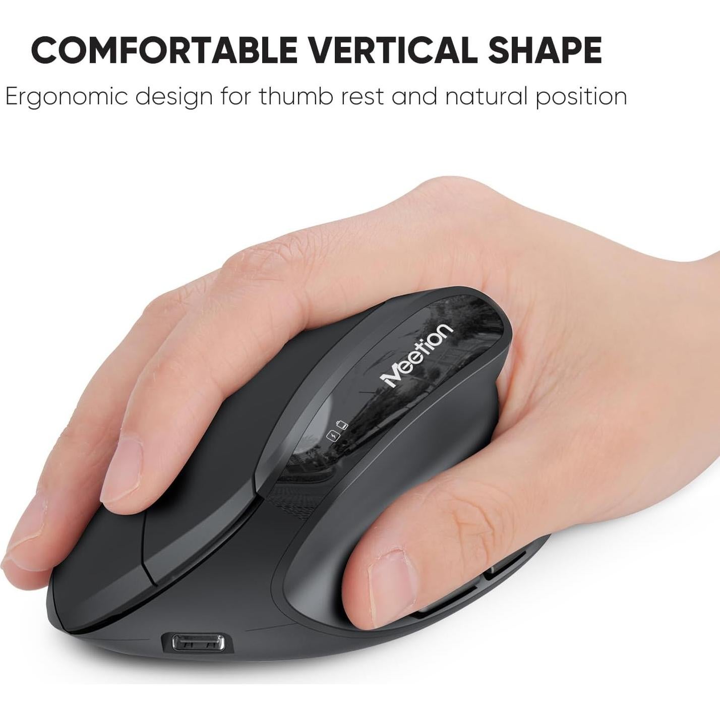 Teclado y Ratón Ergonomicos Meetion DirectorC, Inalámbricos