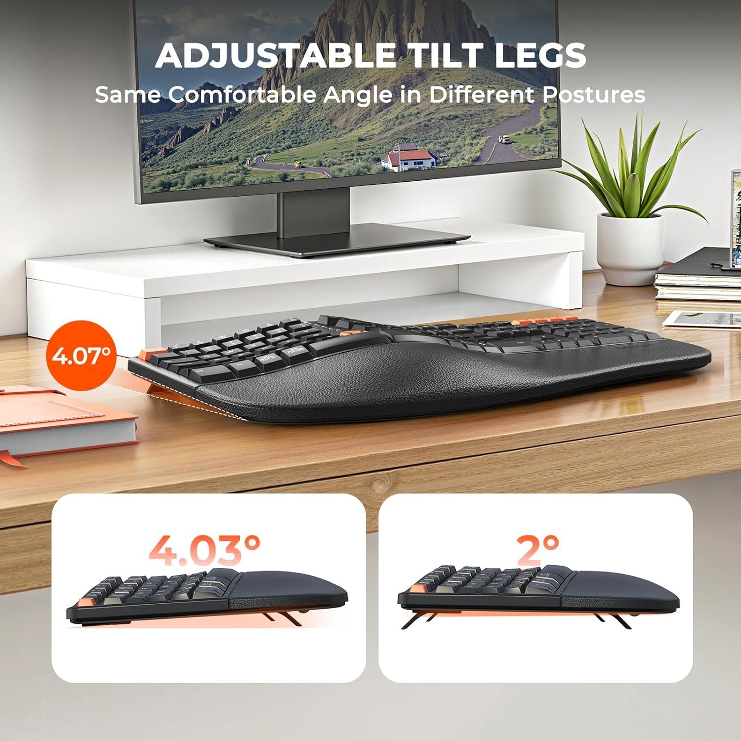 Teclado y Ratón Ergonómicos MEETION Director-C-3 Inalámbricos