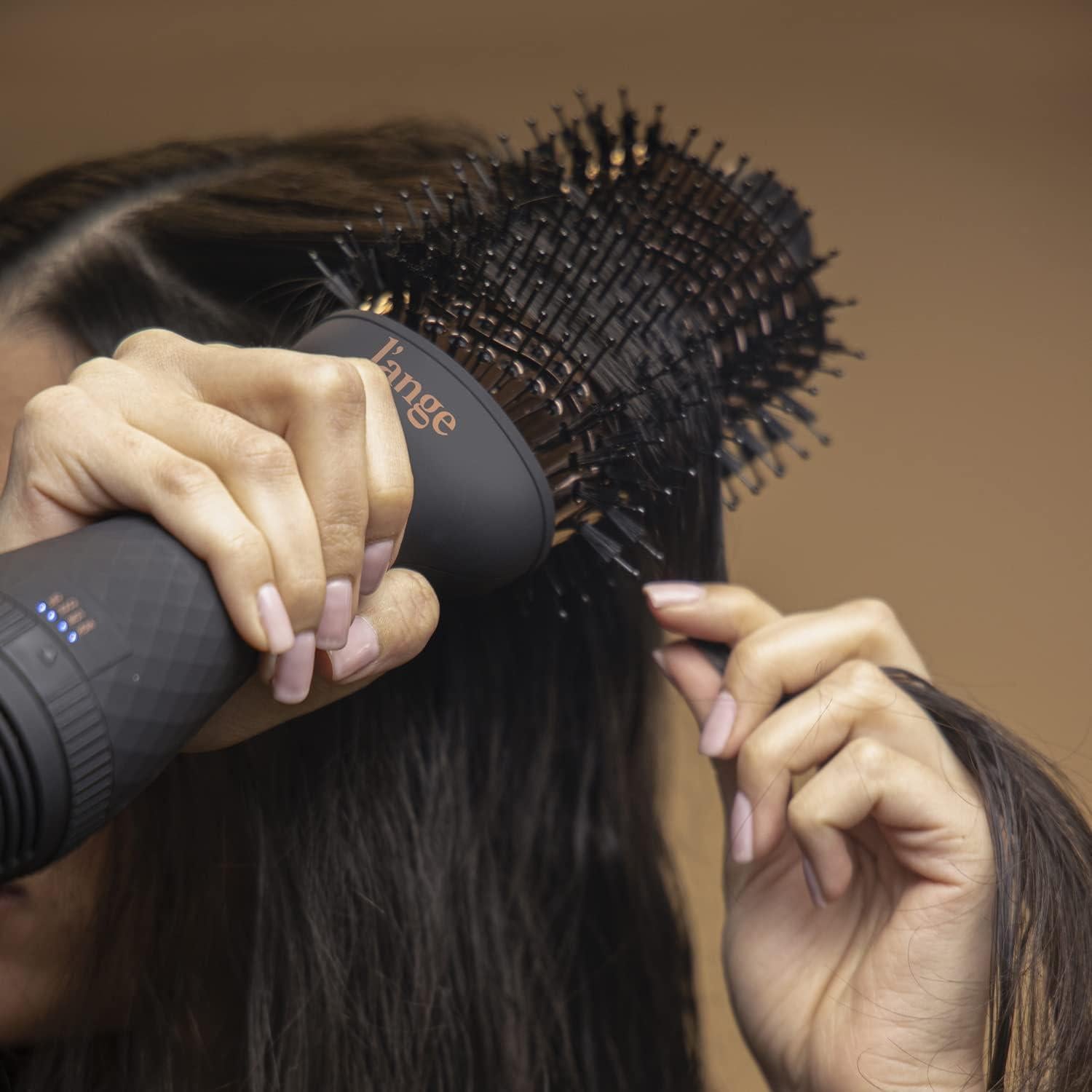 Cepillo Secador 2-en-1 L'ANGE HAIR Titanio 60mm Negro