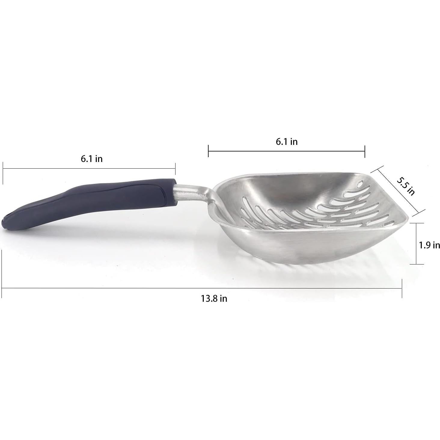 Pala para Arena de Gato PETHOUZZ de Aluminio Grande Oscuro