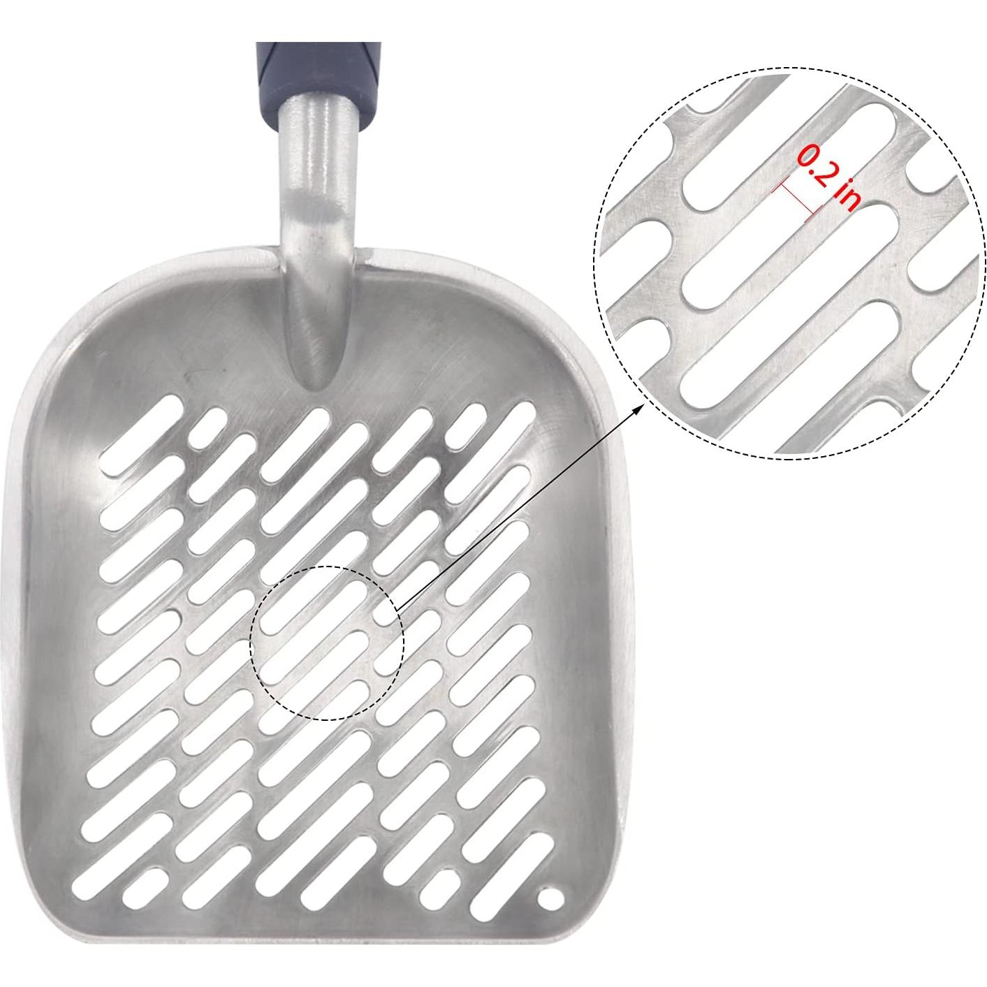 Pala para Arena de Gato PETHOUZZ de Aluminio Grande Oscuro