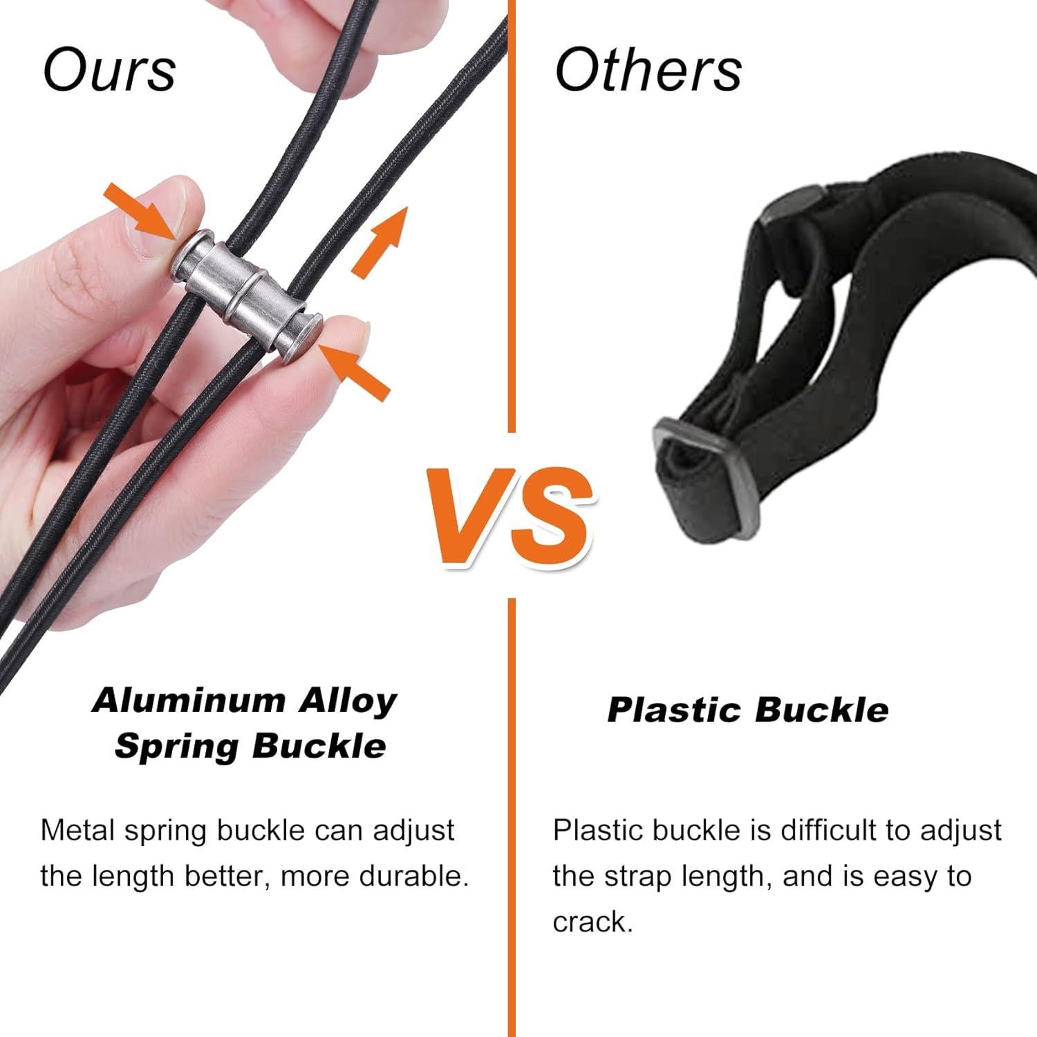 Correa de Equipaje Vigorport Bungee Ajustable Negro 80-180cm