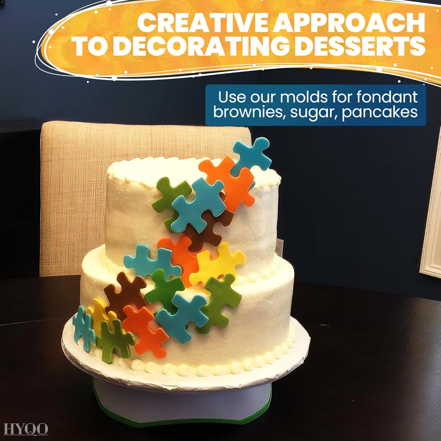 Juego de 4 Cortadores de Galletas Rompecabezas HYQO - Acero Inoxidable