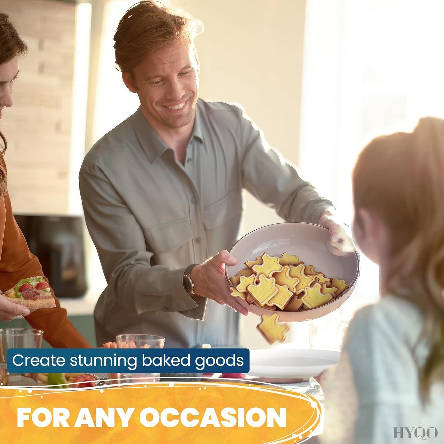 Juego de 4 Cortadores de Galletas Rompecabezas HYQO - Acero Inoxidable