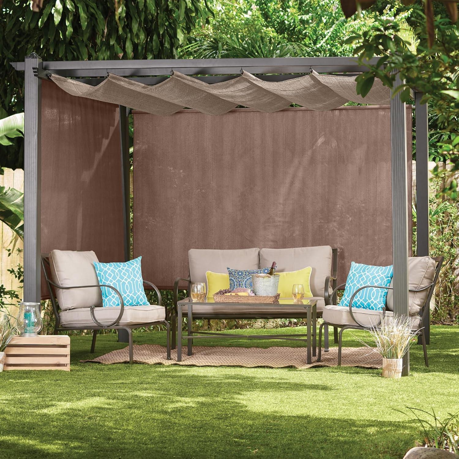 Cortina enrollable exterior Coolaroo 1.22m x 1.83m madera aliso