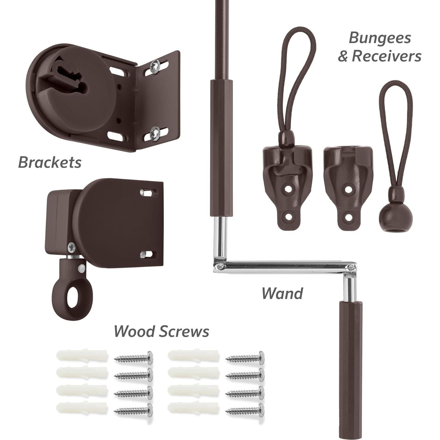 Cortina enrollable exterior Coolaroo 1.22m x 1.83m madera aliso