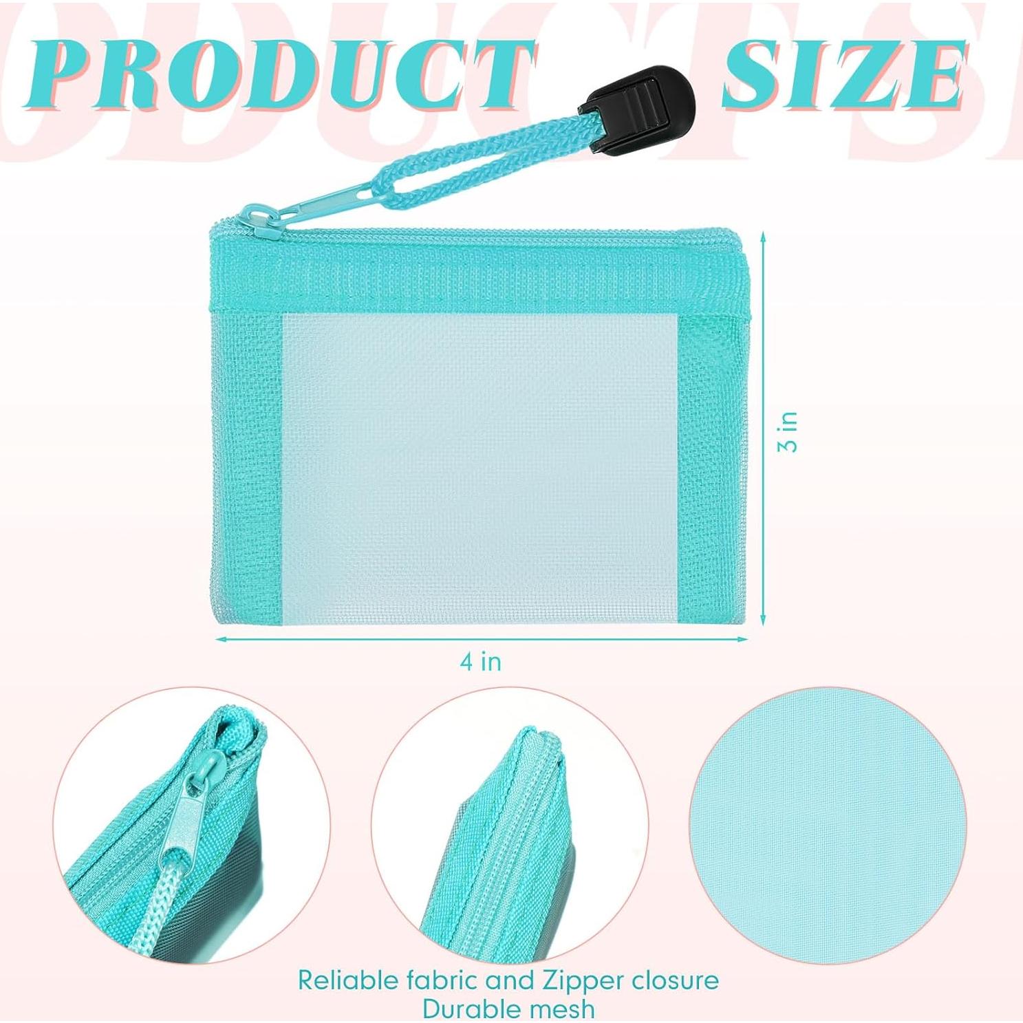 Jexine 24 Mini Bolsas de Malla con Cremallera para Maquillaje