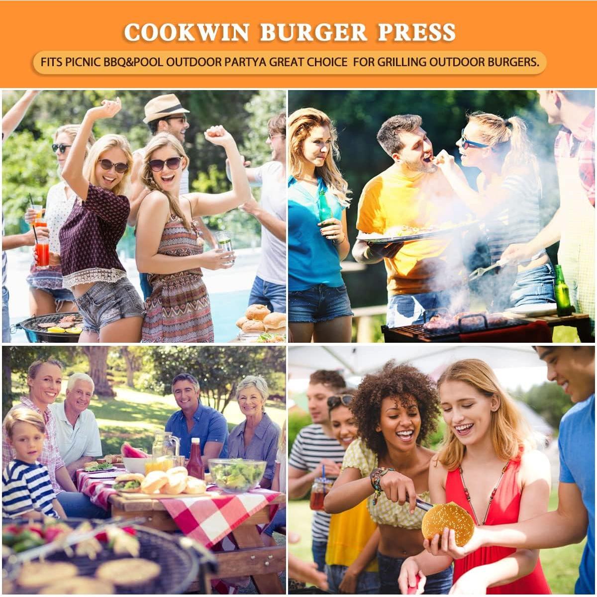 Prensa para Hamburguesas COOKWIN 15.24 cm Hierro Fundido